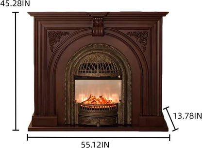 Aihm-Lon Indoor Electric Fireplace with Decorative Real Flame Insert 43”-59”