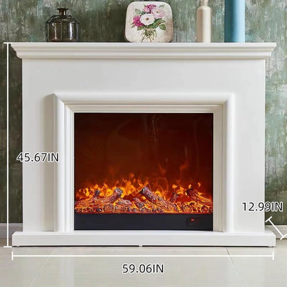 Aihm-Lon Freestanding Electric Fireplace with Faux Flame 47”-69”