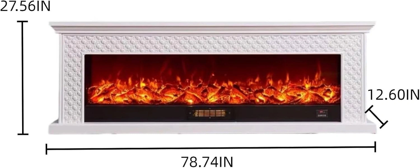 Aihm-Lon Classic Electric Fireplace with European Scroll Pattern 47”