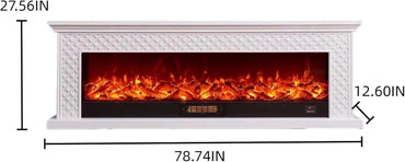 Aihm-Lon Classic Electric Fireplace with European Scroll Pattern 47”