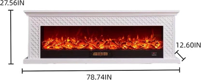 Aihm-Lon Classic Electric Fireplace with European Scroll Pattern 47”