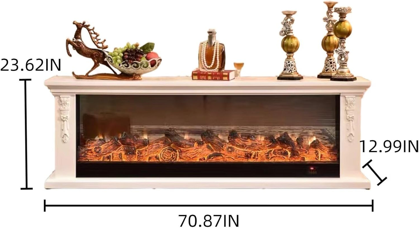 Aihm-Lon Stable Electric Fireplace with 3D Engraving 71”