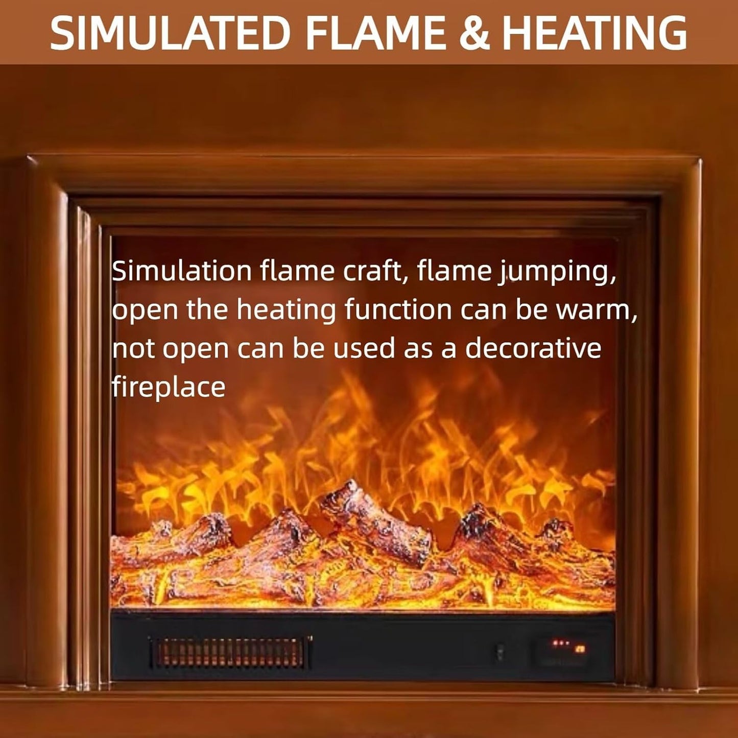 Aihm-Lon Freestanding Electric Fireplace 3D Bezel 47”-59”