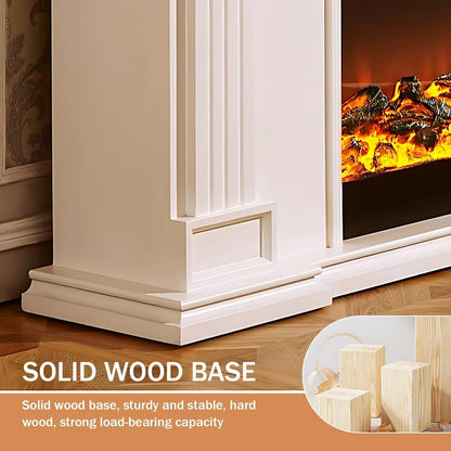 Aihm-Lon Luxurious Electric Fireplace Horizontal Carved Design 59”