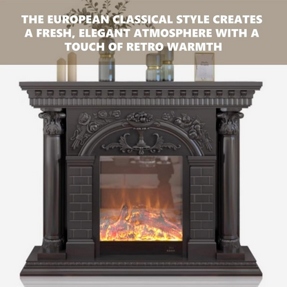 Aihm-Lon Electric Fireplace Heater with Unique Roman Column Design