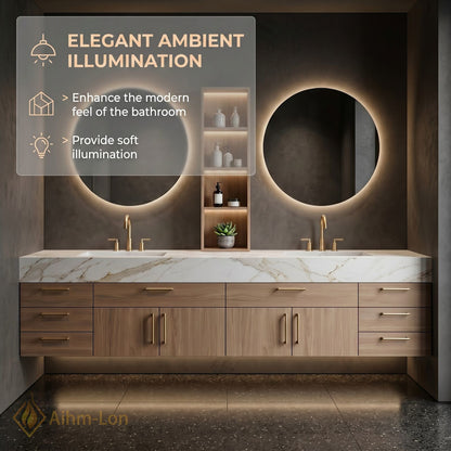 78''-96'' Dual Bathroom Vanity with Sink White-Marble White Floating Wall-Mounted Wall-Mount Basins