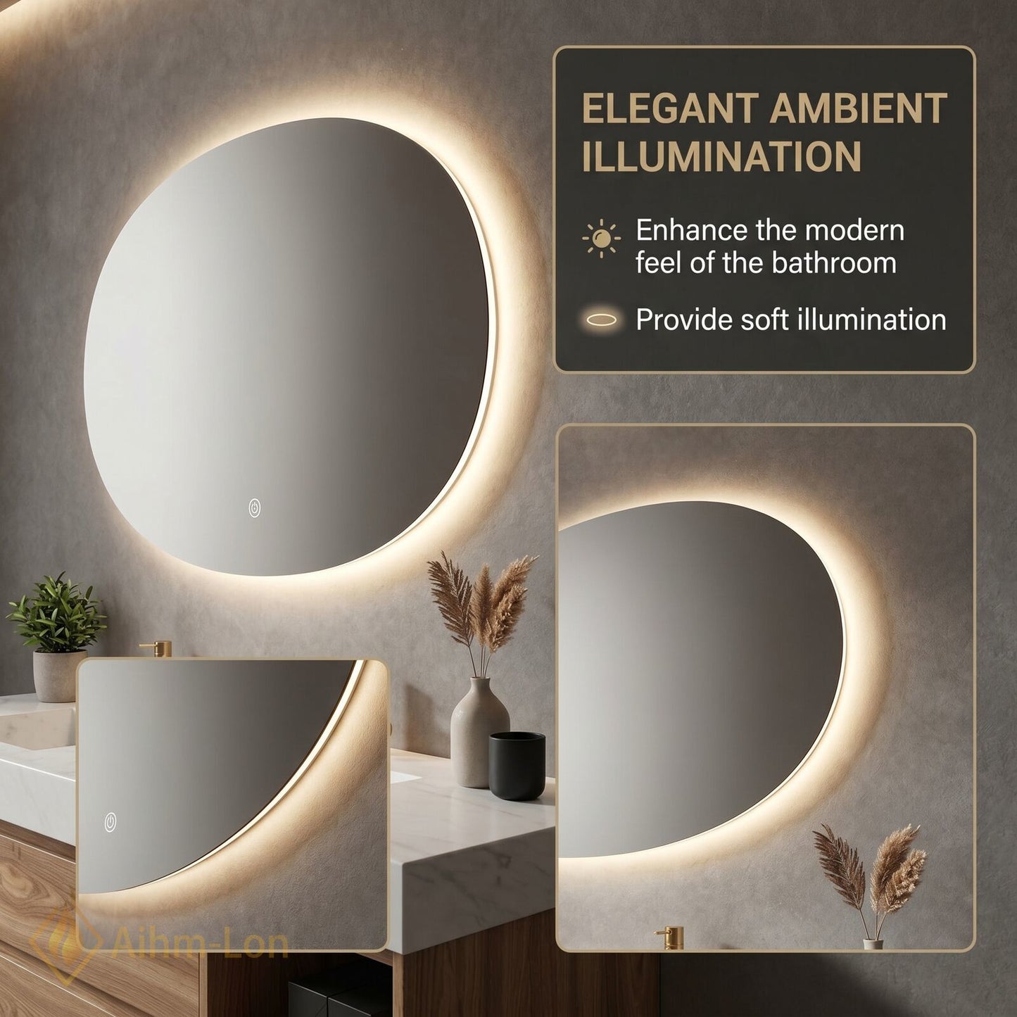 60''-96'' Double Bathroom Vanity with Sink Marble-Effect Top Solid Wood Storage Drawers