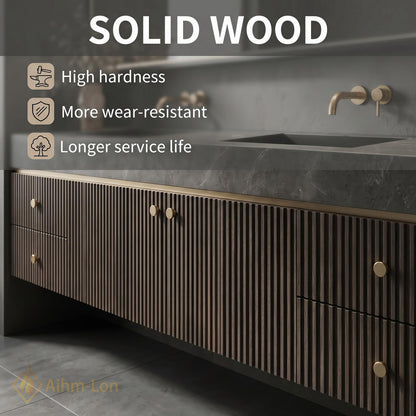 76''-96'' Double Bathroom Vanity with Sink Vertical Slatted Charcoal Finish Floating Double