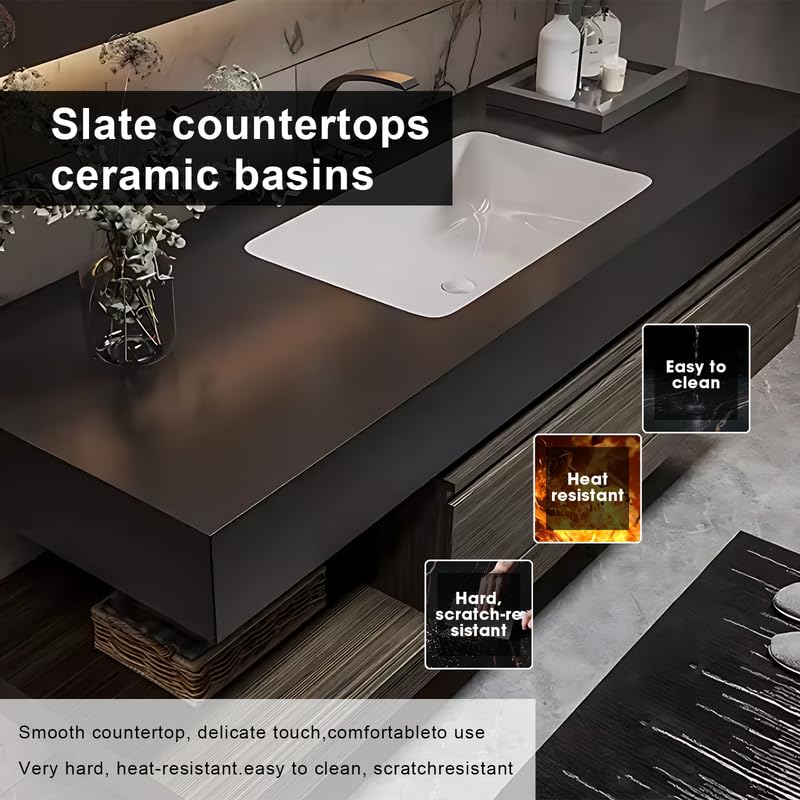 36"-72"Modern Bathroom Vanity Includes Wood Grain Simple Design