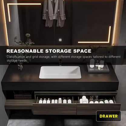 36"-72"Modern Bathroom Vanity Includes Wood Grain Simple Design