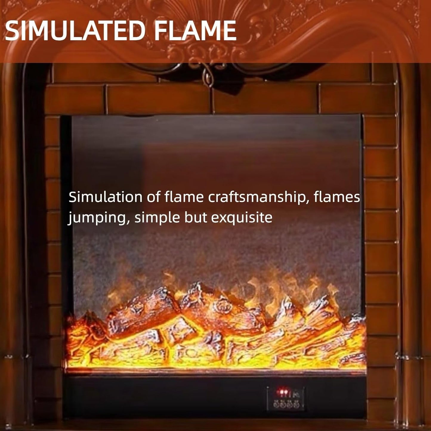 Aihm-Lon Electric Fireplace Intricate Carving Techniques 47”