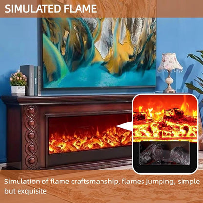 Aihm-Lon Vintage Electric Fireplace with Twisted Rope Pattern 79”