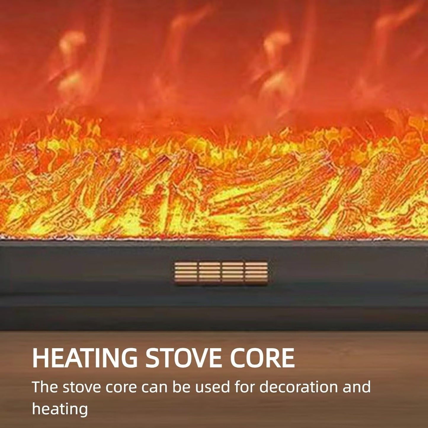 Aihm-Lon Simple Electric Fireplace Solid Wood Frame 47”-86“