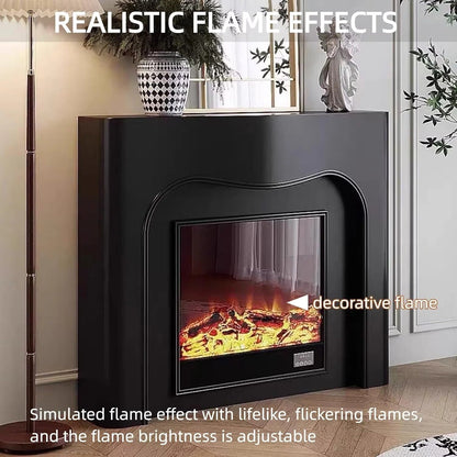 Aihm-Lon Elegant Electric Fireplace Includes Black Modern Wavy Design 42”