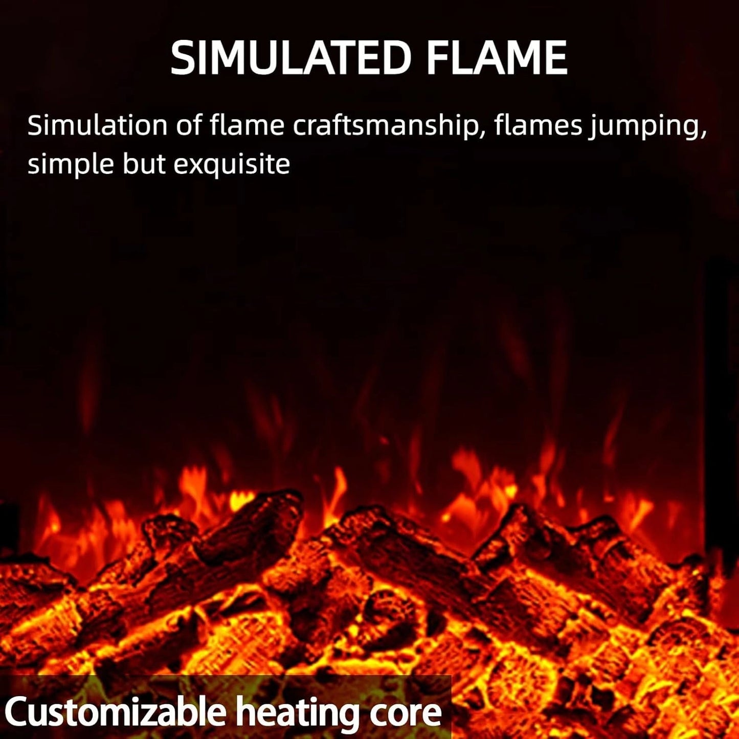 Aihm-Lon Corner Electric Fireplace Includes White Triangular Design 39”