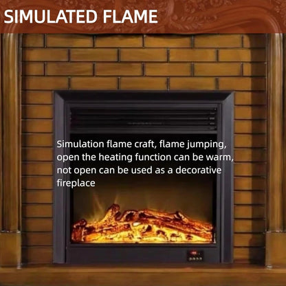 Aihm-Lon Brown Electric Fireplace with LED Simulated Flame 59”