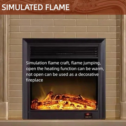 Aihm-Lon Brown Electric Fireplace with LED Simulated Flame 59”