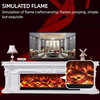Aihm-Lon Exquisite Electric Fireplace with Realistic LED Flame Effect 79”