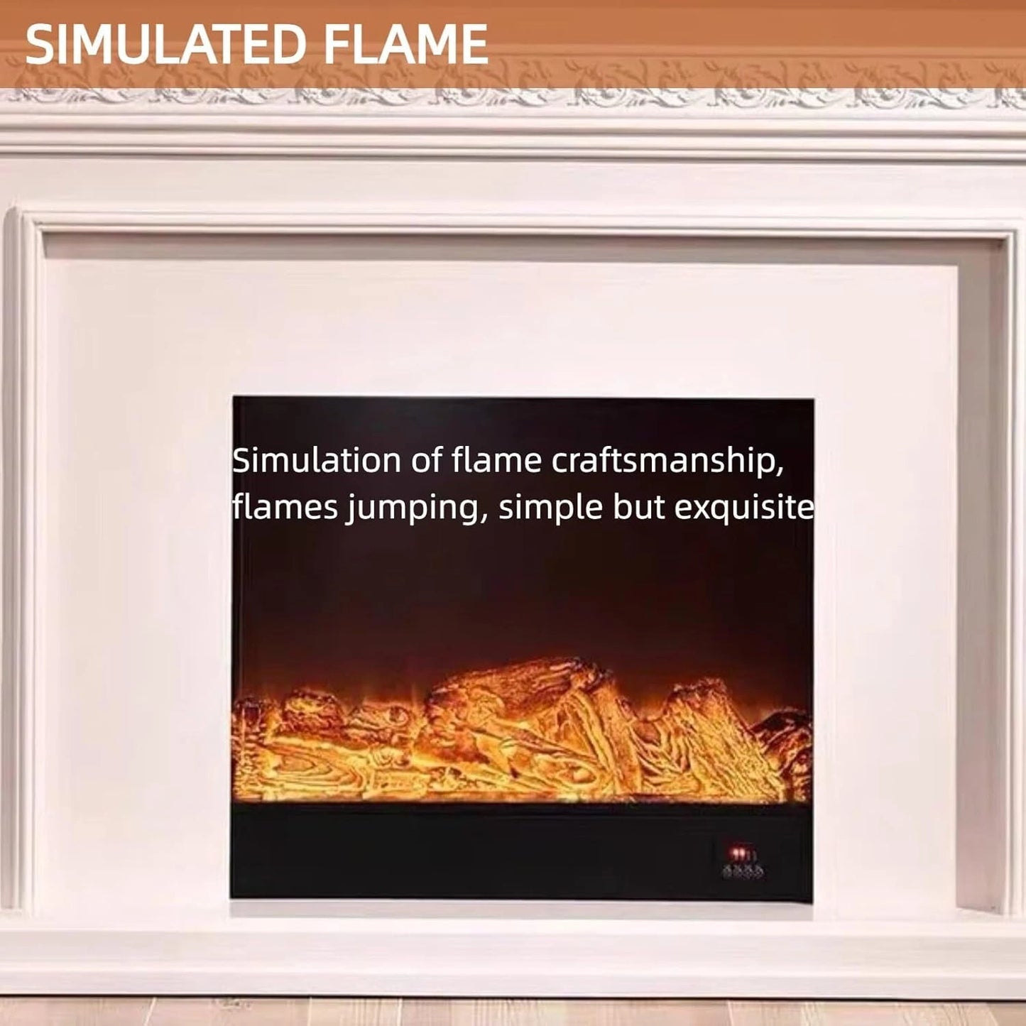 Aihm-Lon Electric Fireplace with Mantel Simple Modern Style 59”