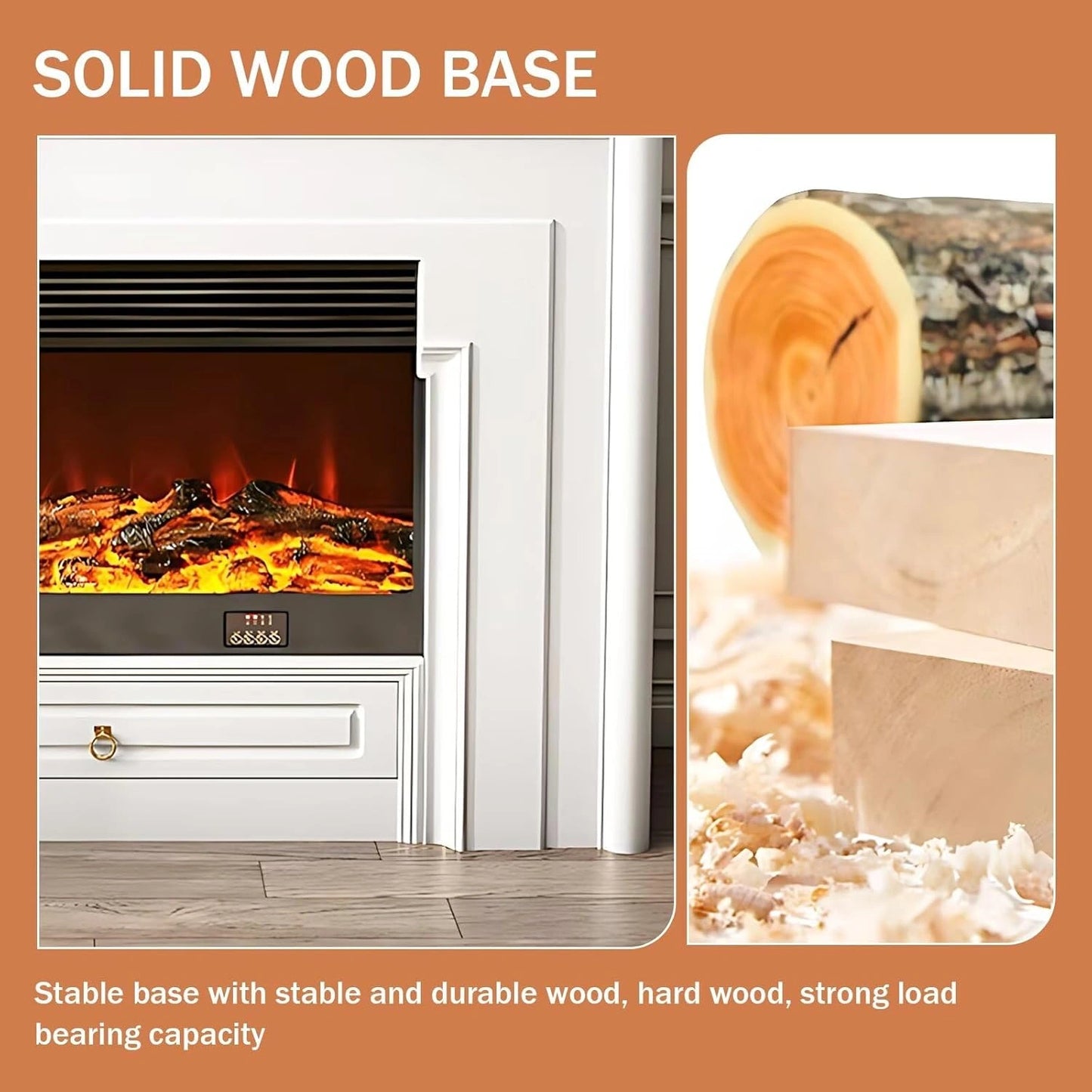 Aihm-Lon Exquisite Electric Fireplace Includes Layered Three-Dimensional Design 59”