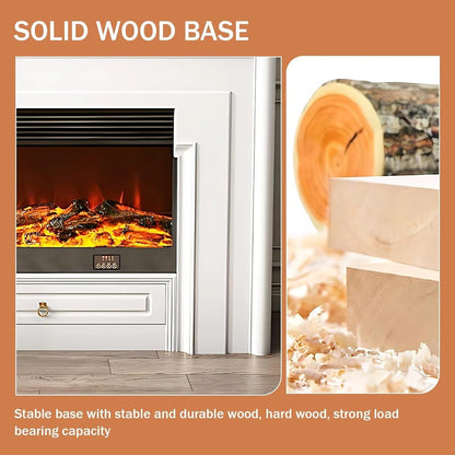 Aihm-Lon Exquisite Electric Fireplace Includes Layered Three-Dimensional Design 59”