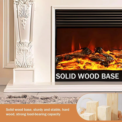 Aihm-Lon Luxury Electric Fireplace with Exquisite Carved Texture 71”