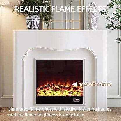 Aihm-Lon Elegant Electric Fireplace Includes Black Modern Wavy Design 42”