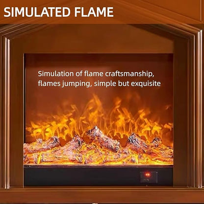 Aihm-Lon Brown Electric Fireplace Roof Shape 47”-59”