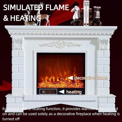 Aihm-Lon Tall Electric Fireplace Includes Openwork Base and Faux Bricks 59”