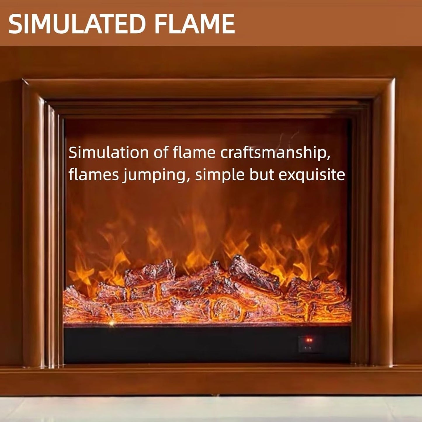 Aihm-Lon Freestanding Electric Fireplace with Faux Flame 47”-69”