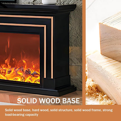 Aihm-Lon Electric Fireplace with Mantel Includes Brown Line Design 71”-79”