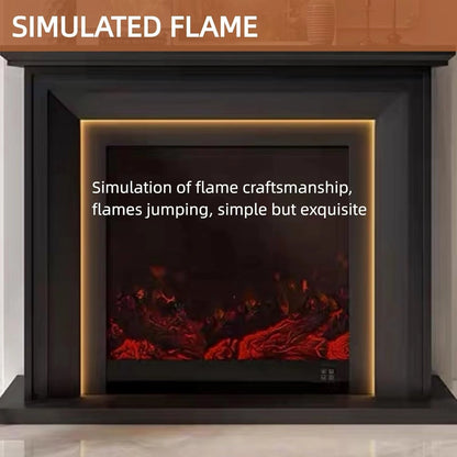 Aihm-Lon Black Electric Fireplace with Spacious Smooth Mantel 47”-59”