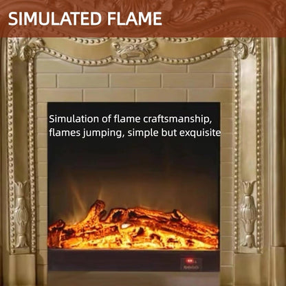 Aihm-Lon Exquisite Electric Fireplace Gold Luxury Countertop Archway 59”