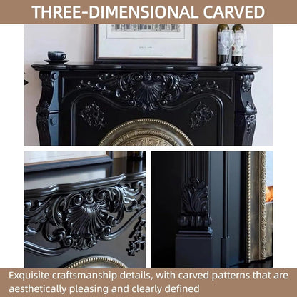 Aihm-Lon Electric Fireplace with Mantel Includes Faux Birdcage 43”-59”