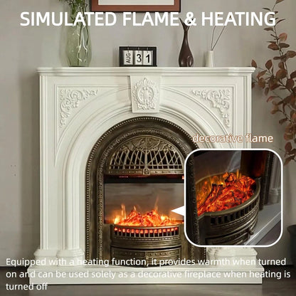 Aihm-Lon Electric Fireplace with Mantel Includes Arched Birdcage 43”-59”