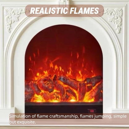 Aihm-Lon Electric Fireplace White Carve Design with Spacious Countertop 43”-51”