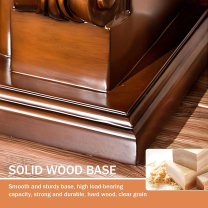 Aihm-Lon Luxurious Electric Fireplace Includes Brown Exquisite Carved Design 63”