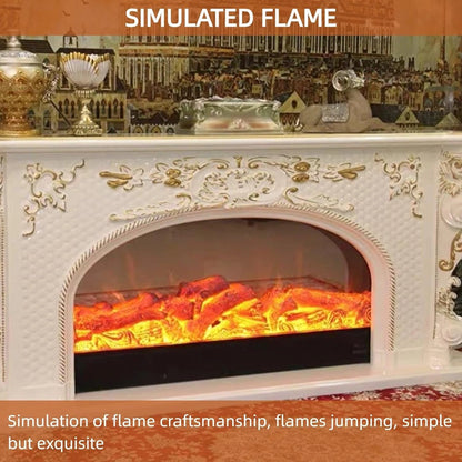 Aihm-Lon White Electric Fireplace with Luxury Arched Frame 71”