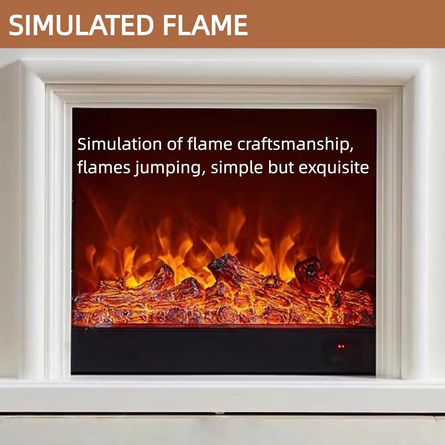 Aihm-Lon Freestanding Electric Fireplace with Faux Flame 47”-69”