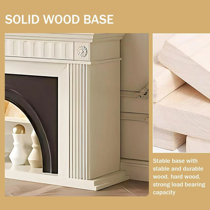 Aihm-Lon Freestanding Electric Fireplace Includes Striped Column Design 59”-79”