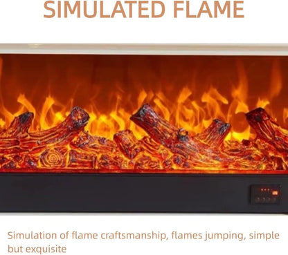 Aihm-Lon Electric Fireplace Geometric Hollowed-out Design 79”