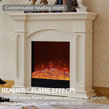 Aihm-Lon Simple Electric Fireplace Includes Diamond Pattern & Curved Frame 47”