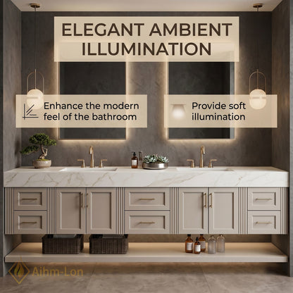 76''-96'' Double Bathroom Vanity with Sink Solid Wood Panels Floating Frame Open