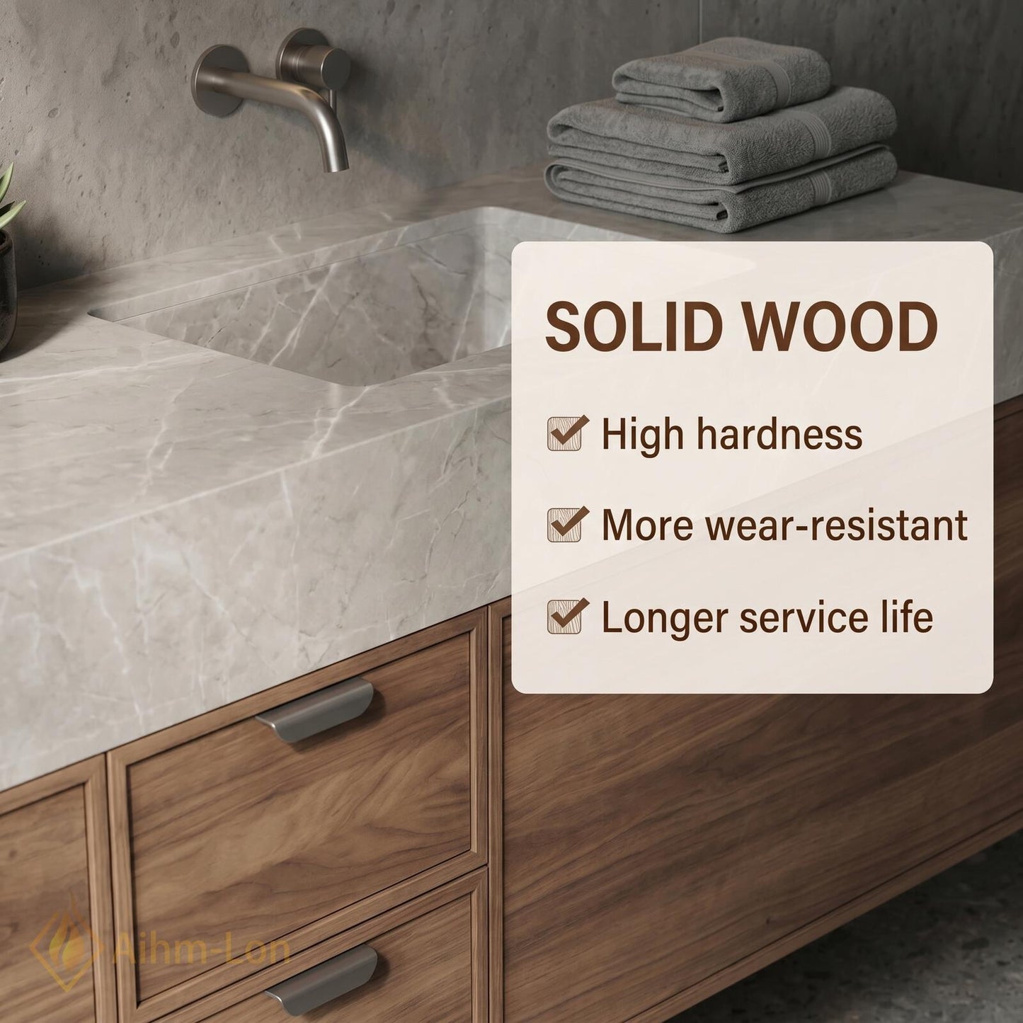 60''-96'' Double Bathroom Vanity with Sink Modern Floating Slatted-Panels Drawers Front