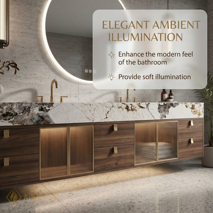 78''-96'' Double Bathroom Vanity with Sink Floating Wall-Mounted Wall-Mount Stone-Top Elegant Vanities