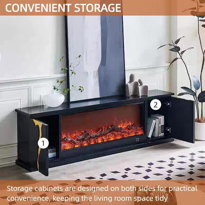 Aihm-Lon Freestanding Electric Fireplace Artistic Crack Design 79”