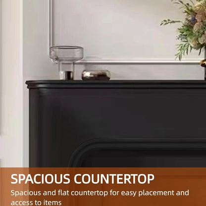 Aihm-Lon Modern Electric Fireplace Curved Corner and Simple Countertop 47”-79”