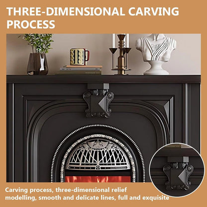 Aihm-Lon Elegant Electric Fireplace with Vintage Birdcage and Faux Flames 39”-59”