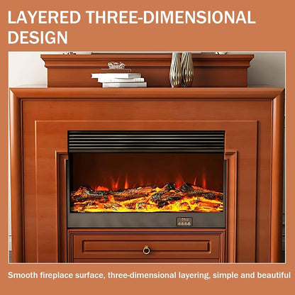 Aihm-Lon Exquisite Electric Fireplace Includes Layered Three-Dimensional Design 59”