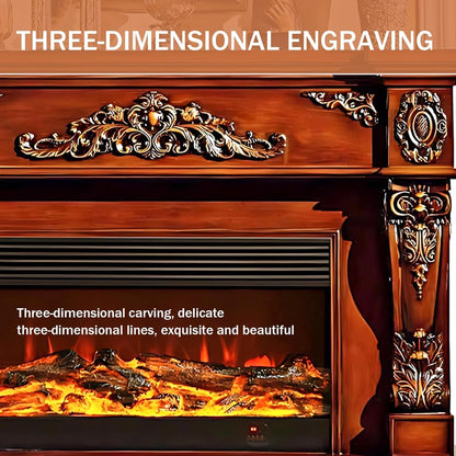 Aihm-Lon Luxury Electric Fireplace with Exquisite Carved Texture 71”